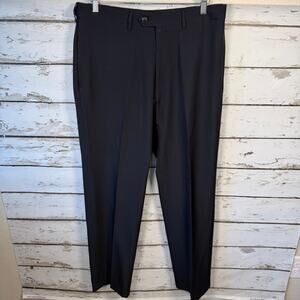 Haggar E-CLO Stria Dress Pant Classic Fit Pleated Front Expandable Waist 34x32